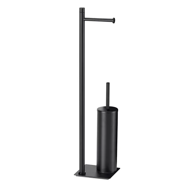 gedy-trilly-ensemble-wc-porte-papier-brosse-noir image 1
