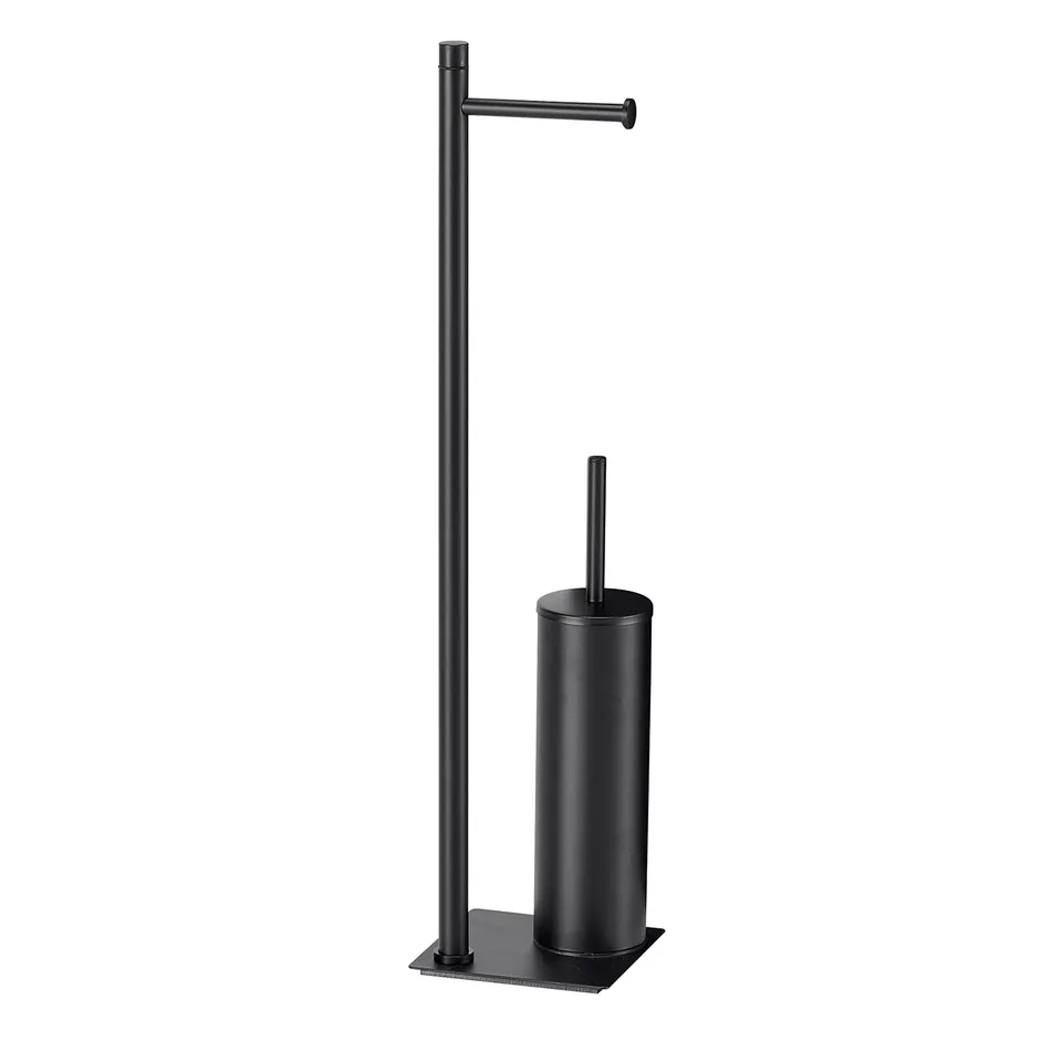 gedy-trilly-ensemble-wc-porte-papier-brosse-noir image 1