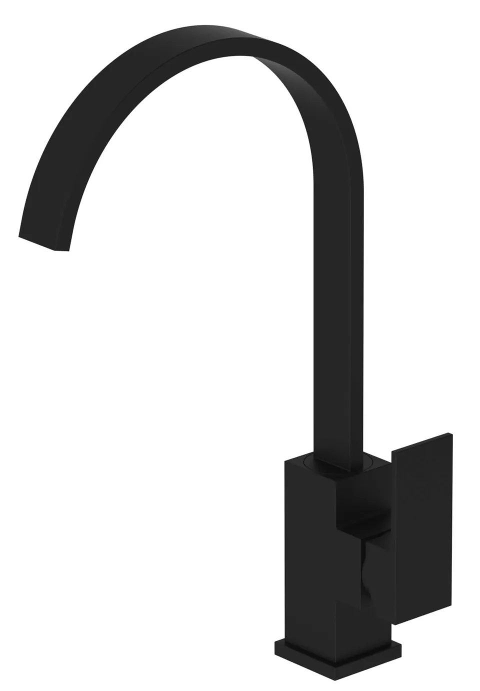hudor-alph-e-mitigeur-cuisine-noir-mat-bec-col-de-cygne image 1