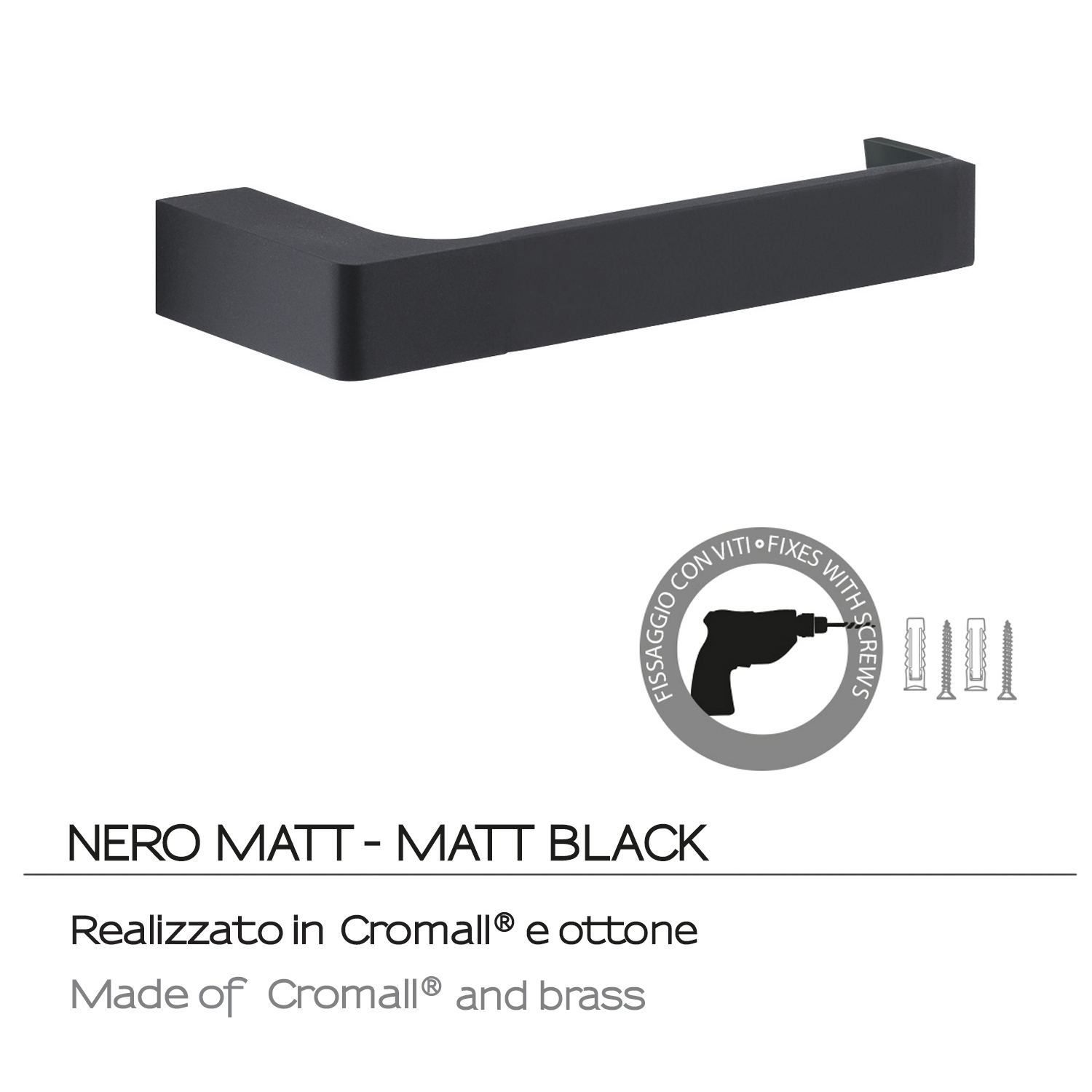 gedy-pirenei-porte-rouleau-noir-mat image 4