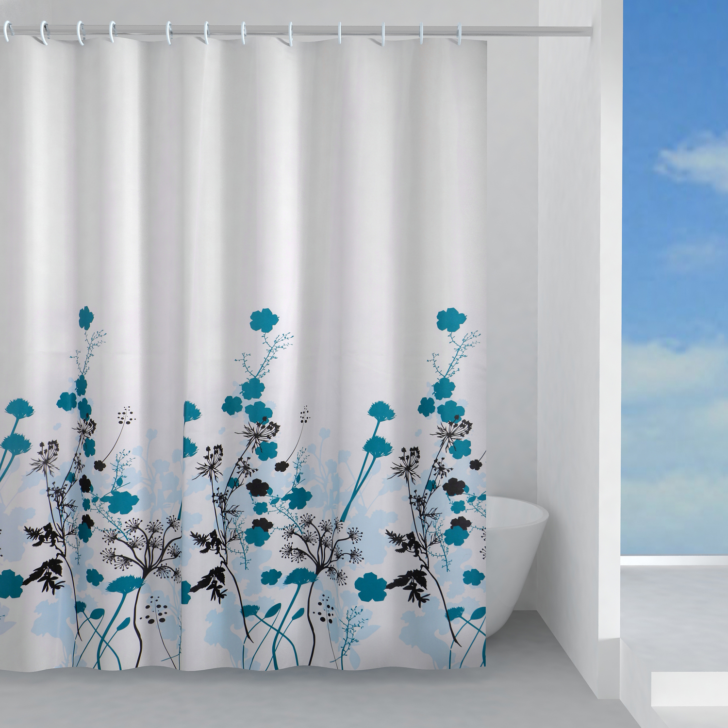 gedy-ricordi-rideau-douche-120x200-cm-bleu image 1