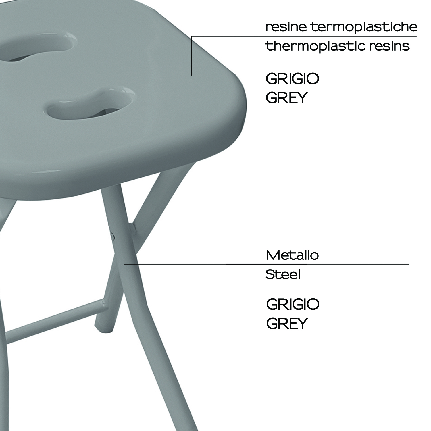 gedy-co76-tabouret-repliable-gris-salle-de-bain image 4