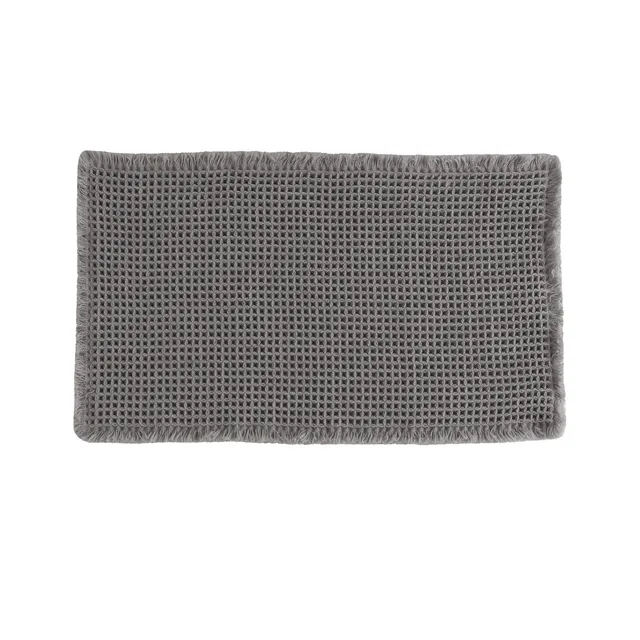 gedy-waffle-tapis-de-bain-70x50-gris-coton image 1
