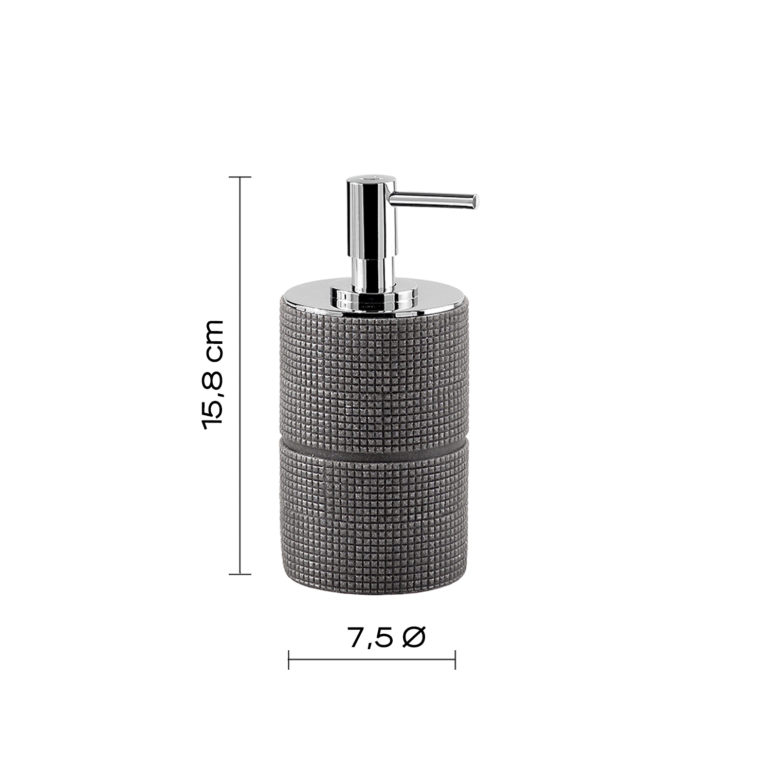 gedy-petra-distributeur-de-savon-gris-poser image 2