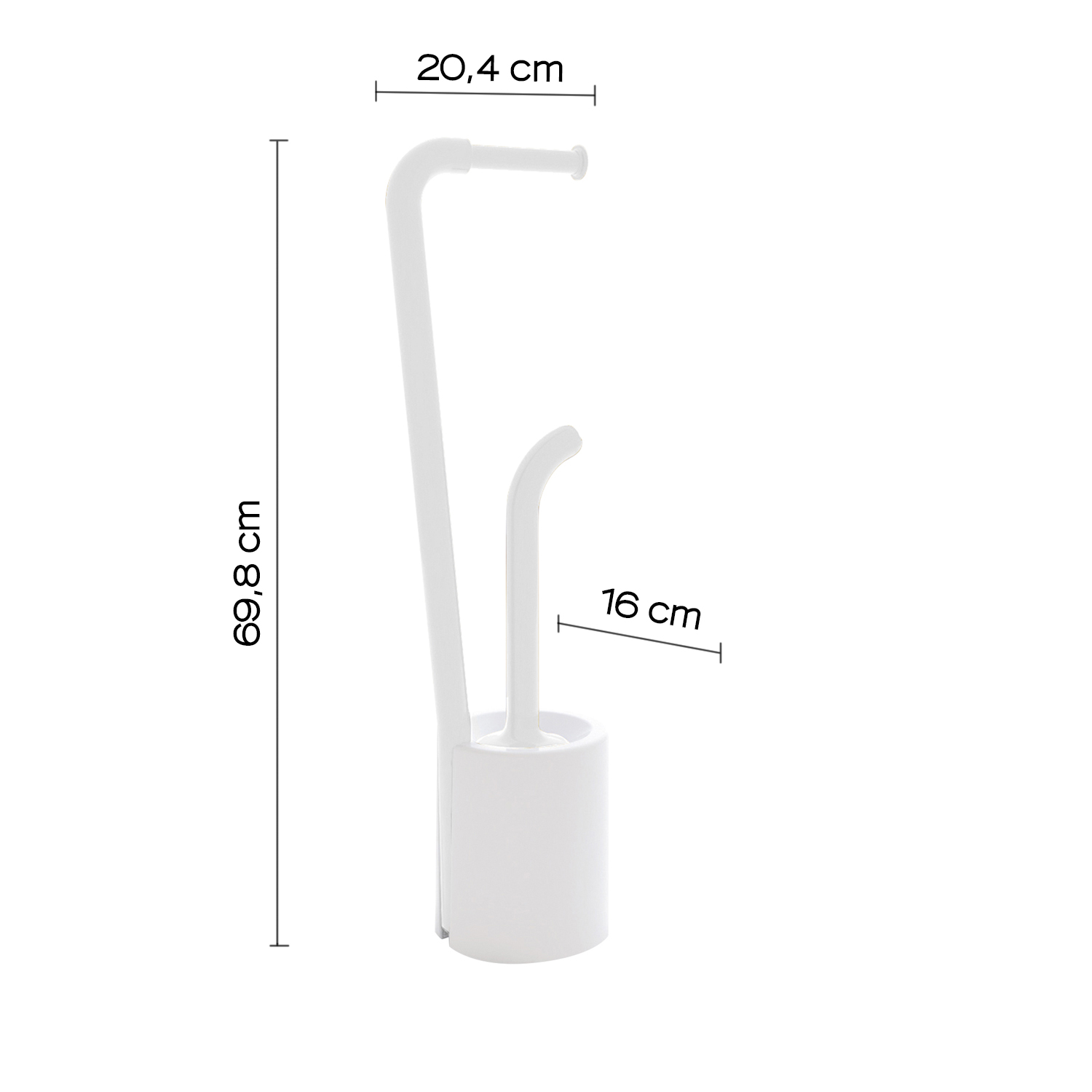 gedy-wendy-ensemble-wc-porte-papier-brosse-blanc image 2