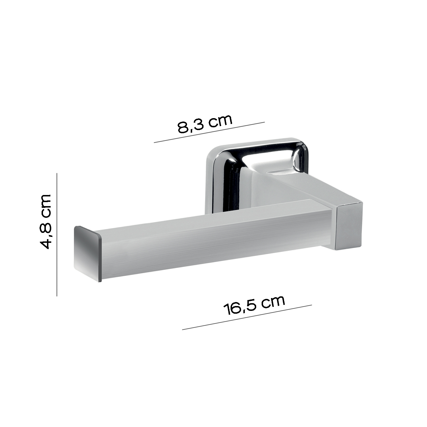 gedy-k2-porte-rouleau-chrome-mural image 2