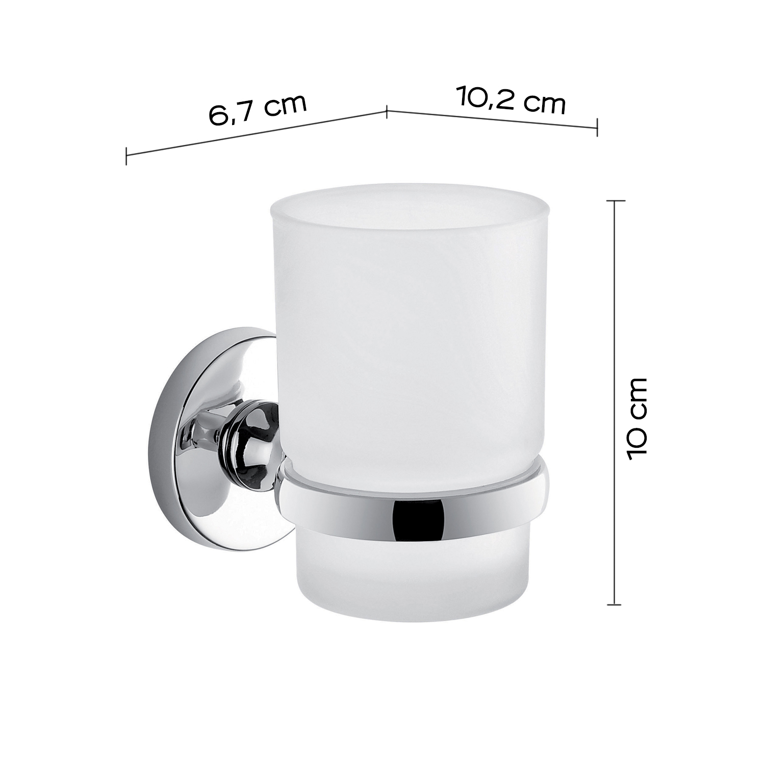 gedy-felce-plus-gobelet-porte-brosse-chrome image 2