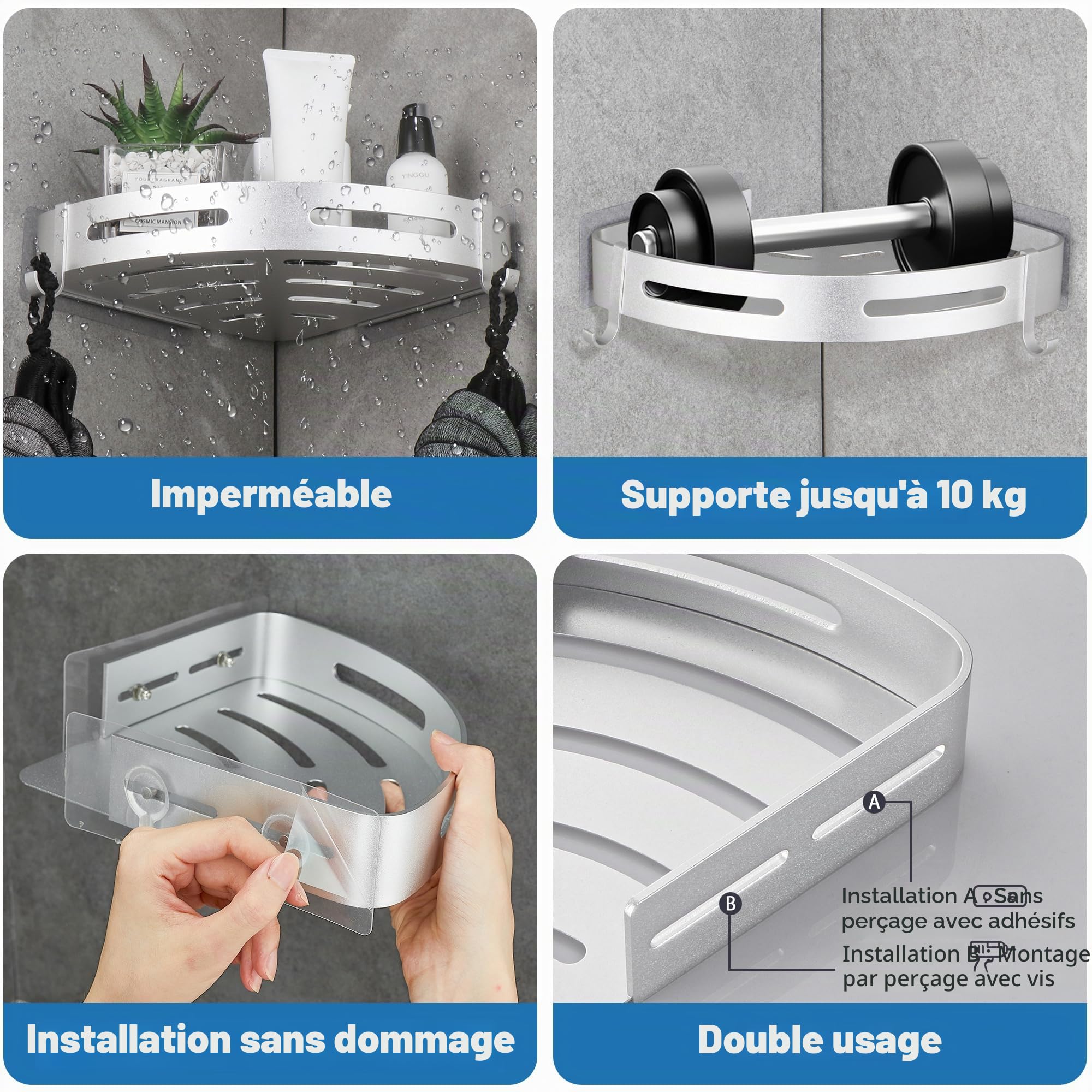 gricol-tag-res-de-douche-tag-re-angle-argent-1-pi-ce-antirouille image 3