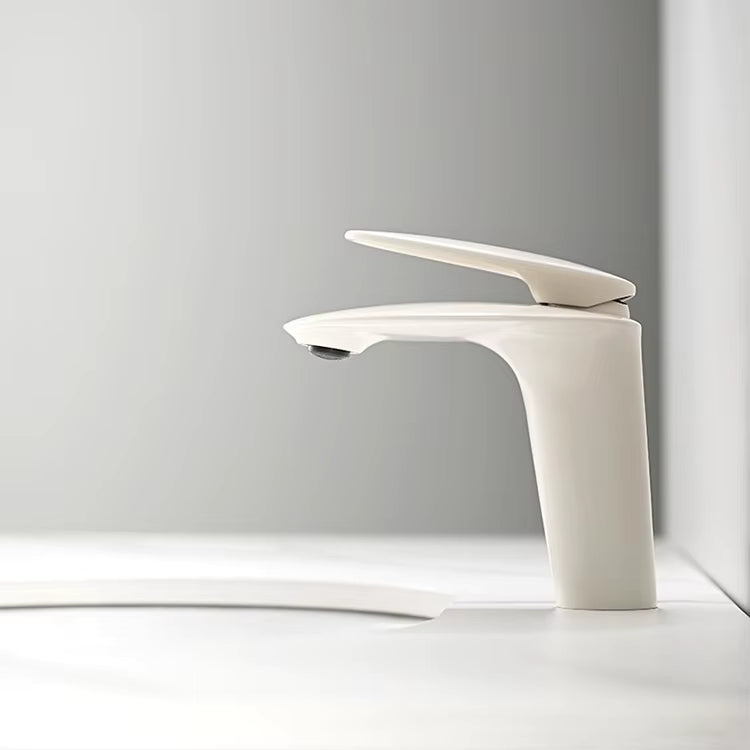 hudor-argolide-9003-robinet-lavabo-blanc-mat-laiton image 2