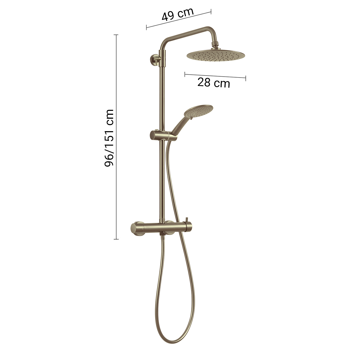 gedy-star-plus-03-colonne-de-douche-or-mat-extensible image 2