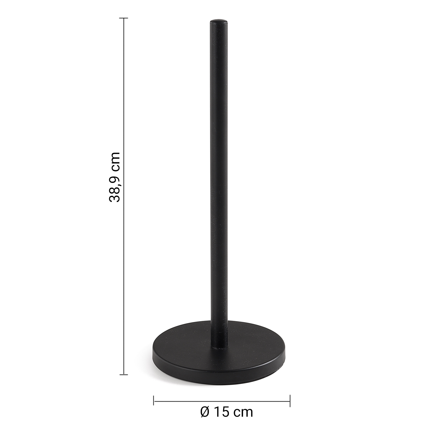 gedy-mago-porte-papier-wc-sur-pied-noir-mat image 2
