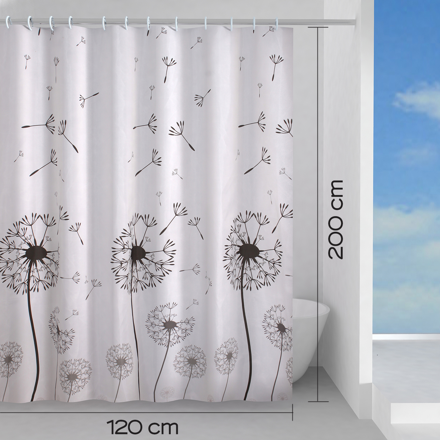 gedy-desiderio-rideau-douche-120x200-blanc-noir image 2