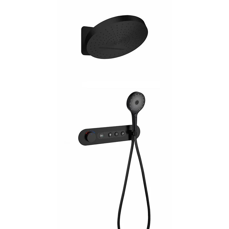 hudor-essential-ensemble-douche-thermostatique-noir-mat-encastr image 5