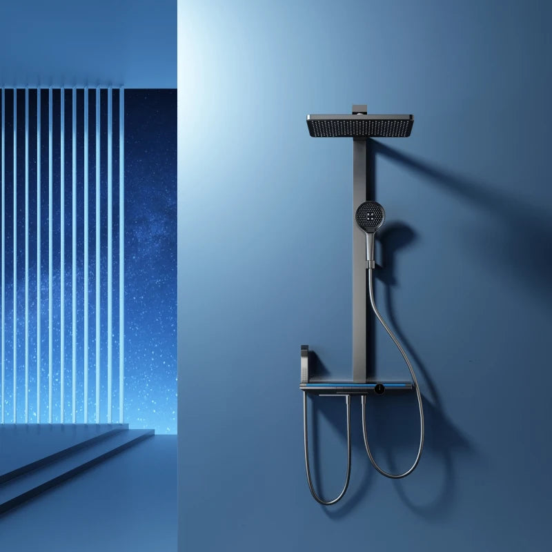 hudor-pernesse-colonne-de-douche-gunmetal-led image 4