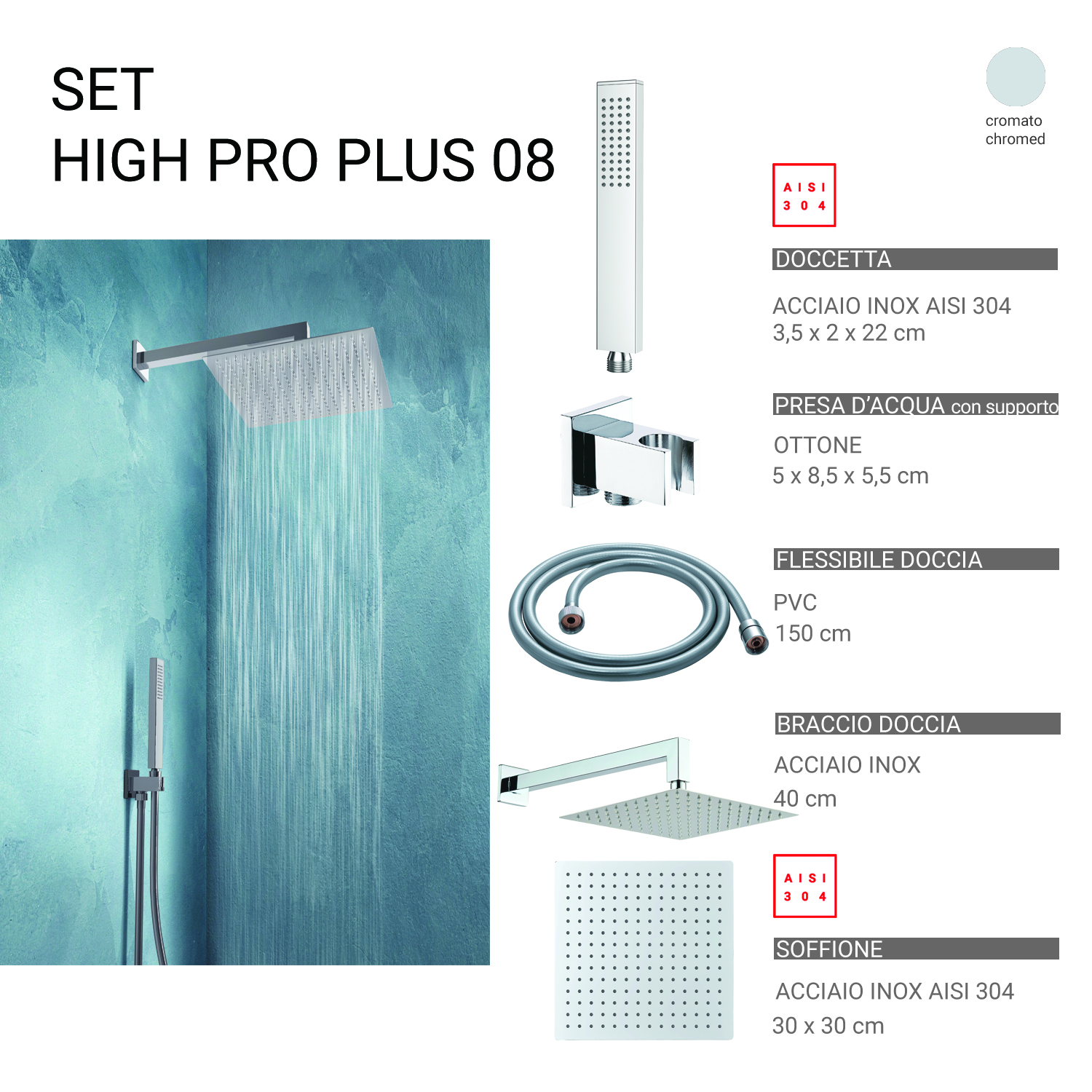 gedy-high-pro-plus-08-ensemble-douche-5-pi-ces-carr-chrome image 1