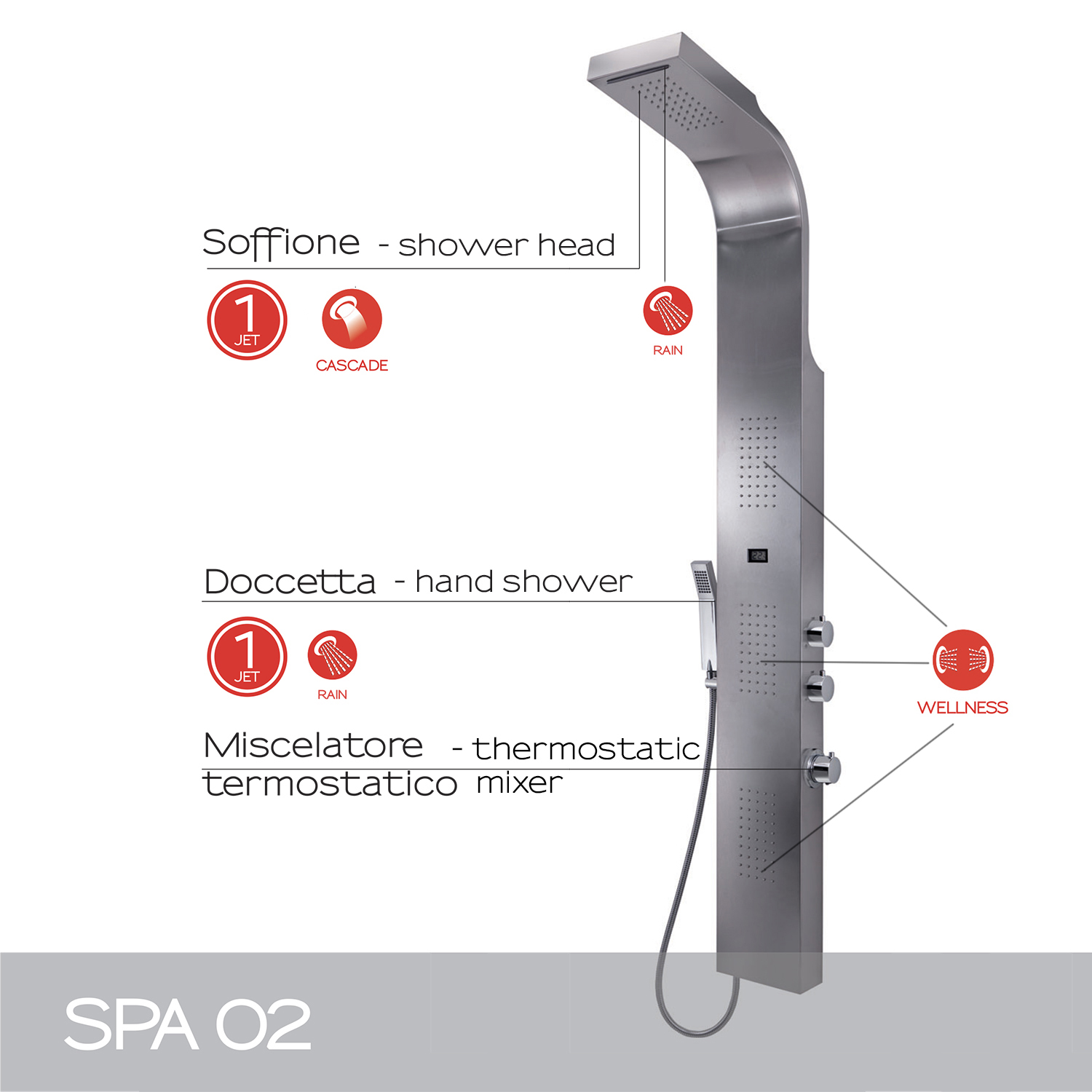 gedy-spa-02-panneau-de-douche-inox-multifonction image 3