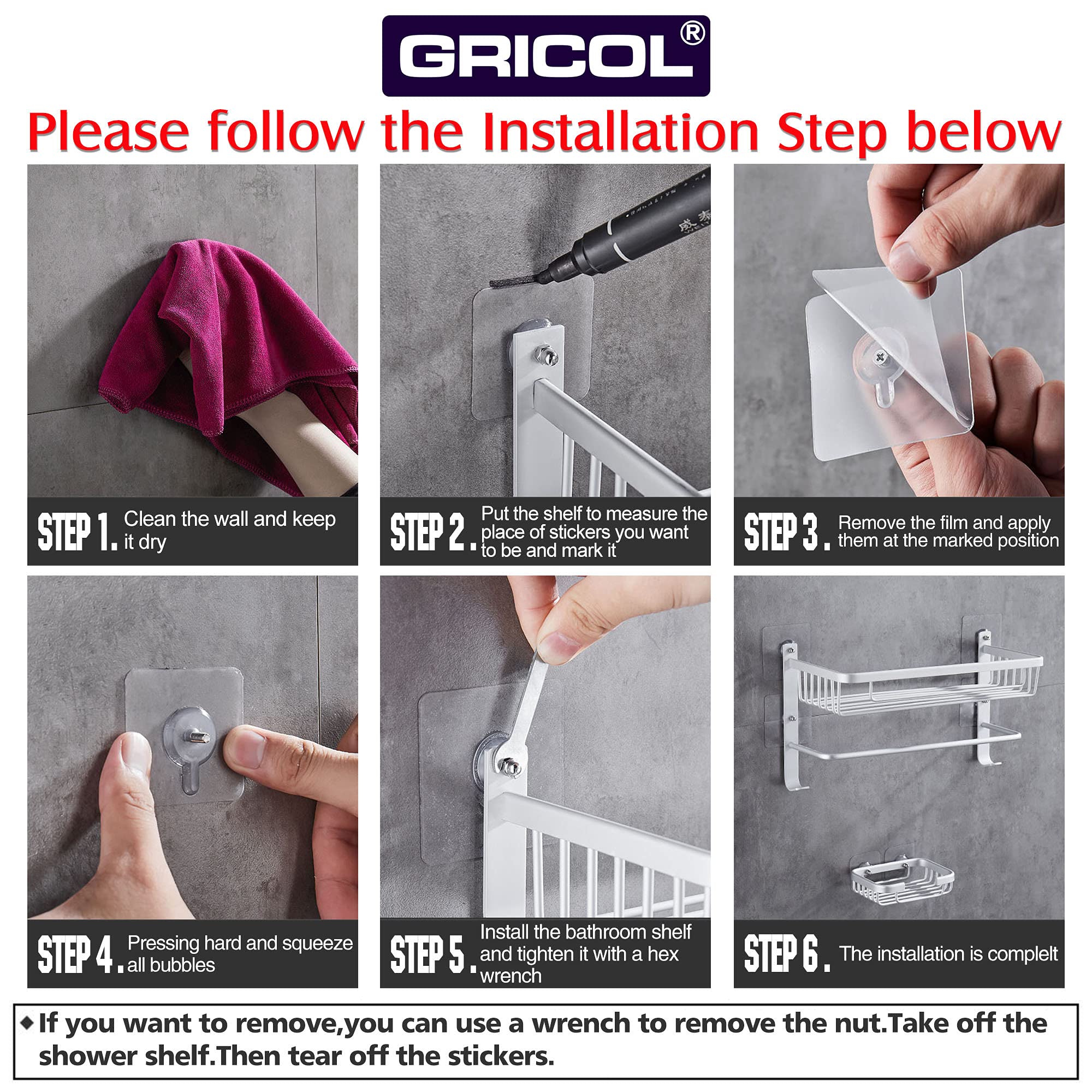 gricol-tag-res-douche-sans-per-age-argent-porte-savon image 5