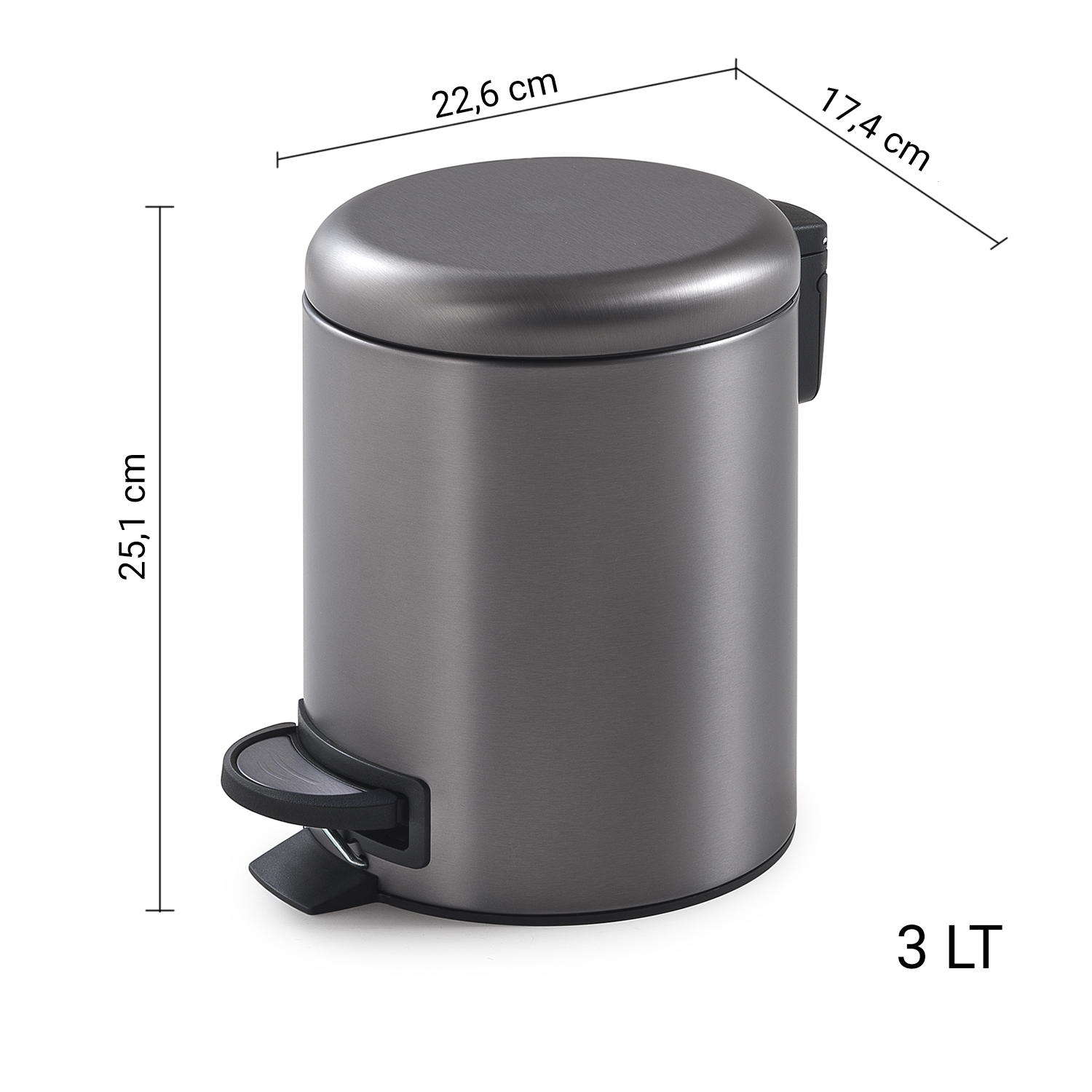gedy-potty-poubelle-3-l-gun-metal image 2