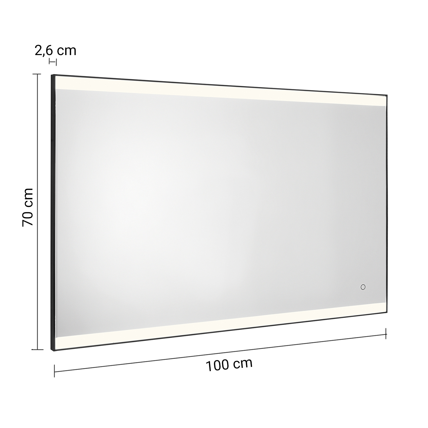 gedy-jeff-miroir-led-70x100-rectangulaire-r-tro-clair image 2