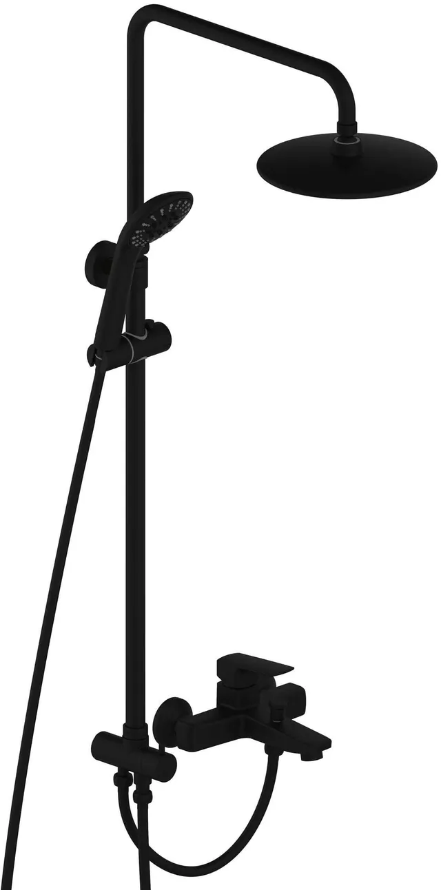 hudor-c-phise-colonne-de-douche-noir-mat-avec-bec-verseur image 1