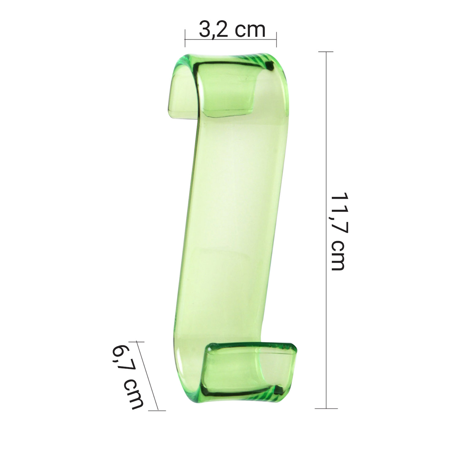 gedy-merlino-crochet-radiateur-vert-acide-transparent image 2