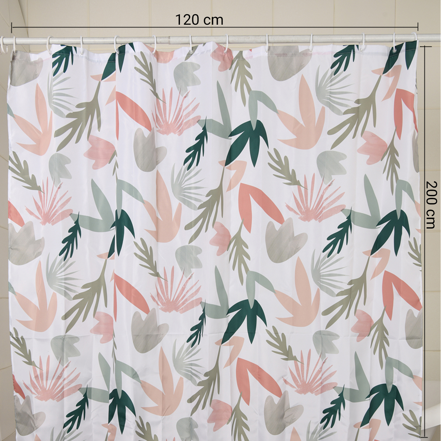 gedy-soft-rideau-de-douche-120x200-blanc-rose-vert image 2