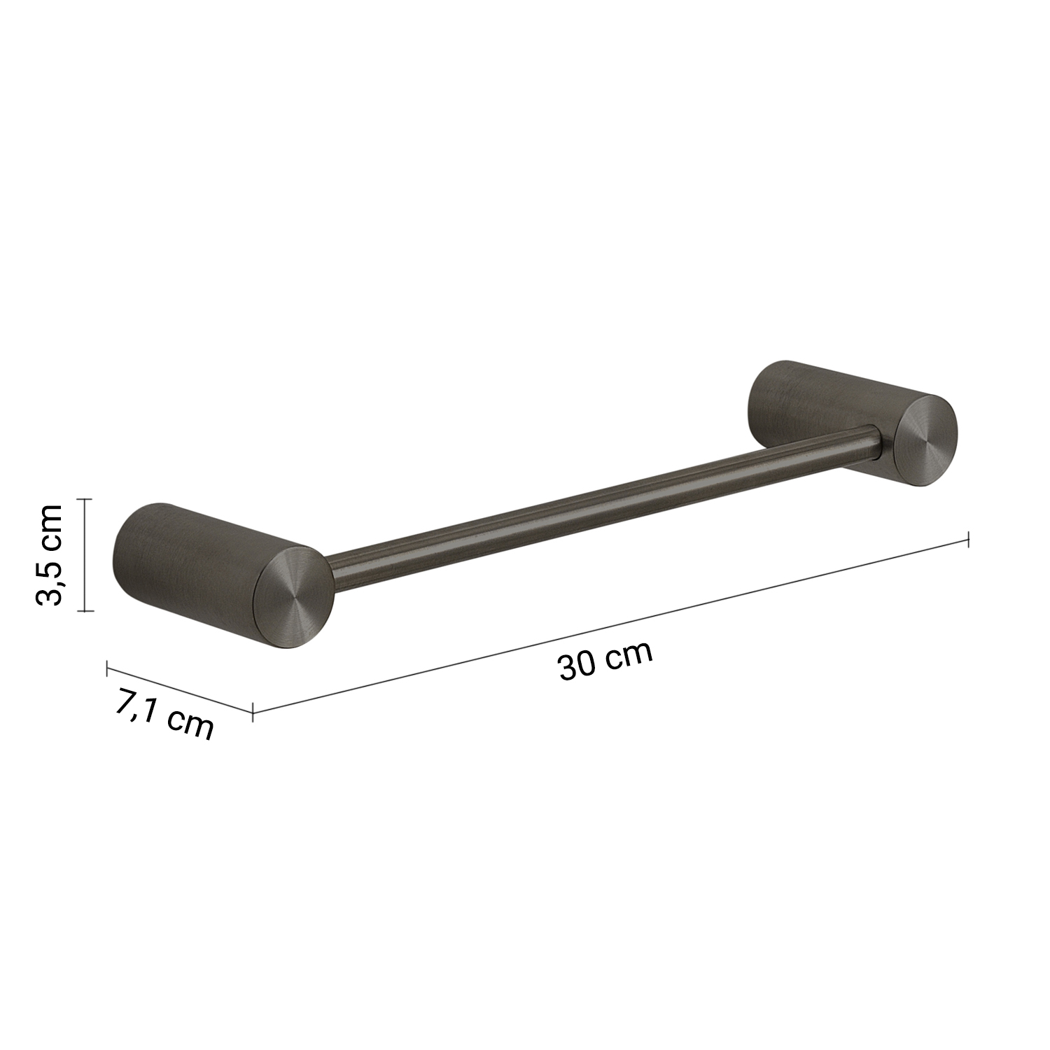 gedy-ande-porte-serviette-30-cm-gun-metal-mural image 2