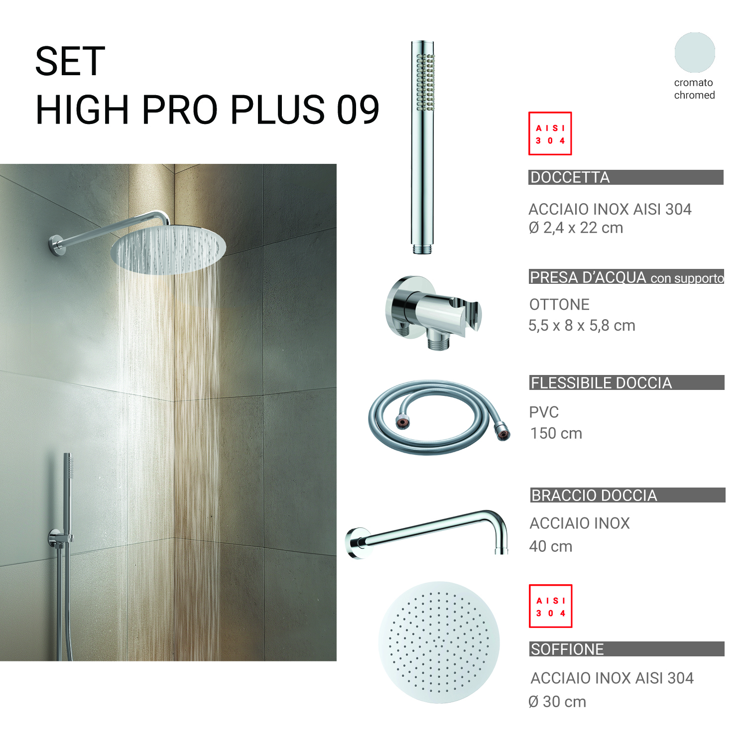 gedy-high-pro-plus-09-ensemble-douche-5-pi-ces-chrome image 1