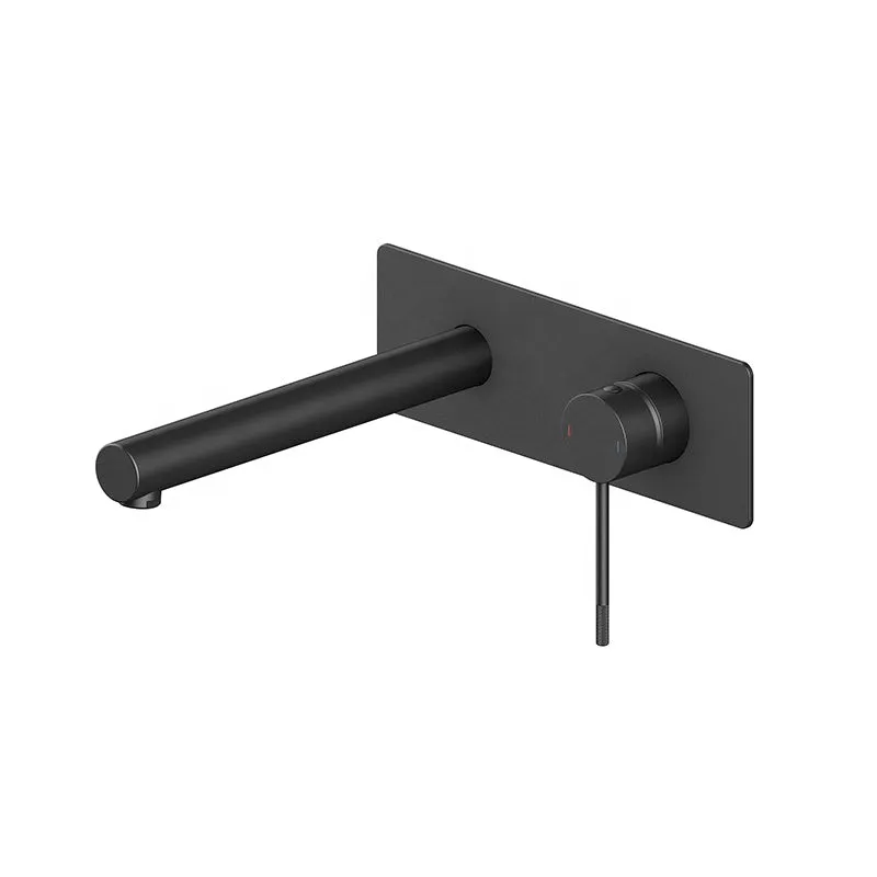 hudor-c-phise-robinet-lavabo-mural-noir-mat-laiton image 1