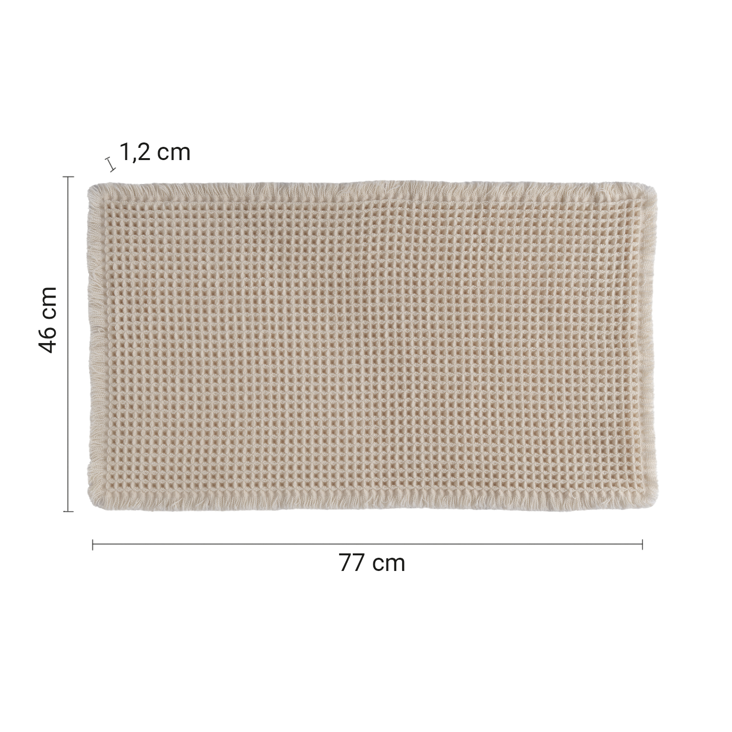 gedy-waffle-tapis-de-bain-70x50-cm-cr-me image 2