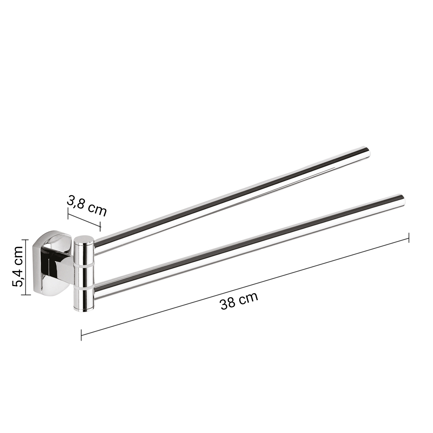 gedy-edera-plus-porte-serviette-r-glable-chrome image 2