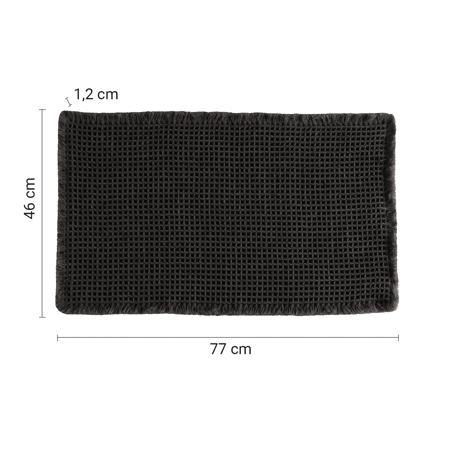 gedy-waffle-tapis-de-bain-noir-70x50-cm image 2