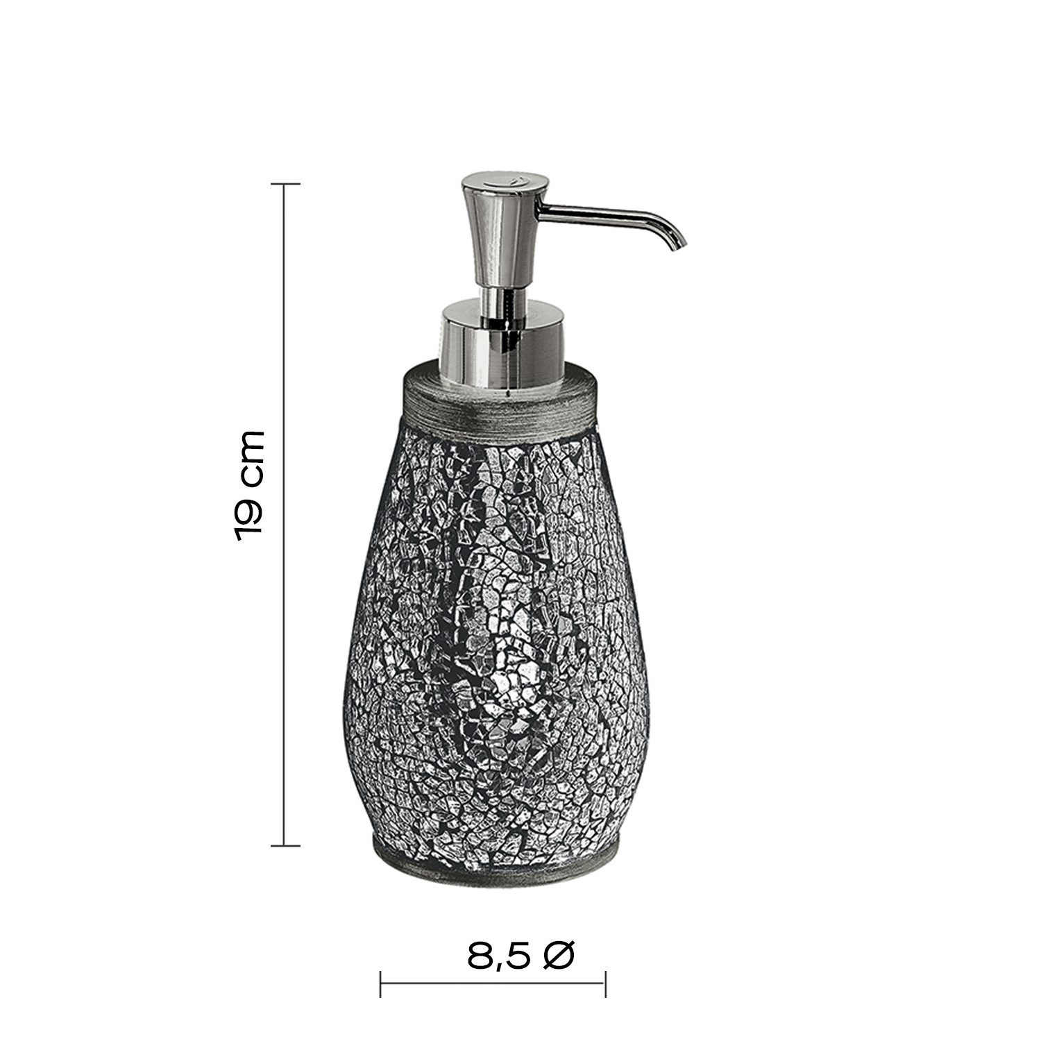gedy-myosotis-distributeur-savon-argent-poser image 2