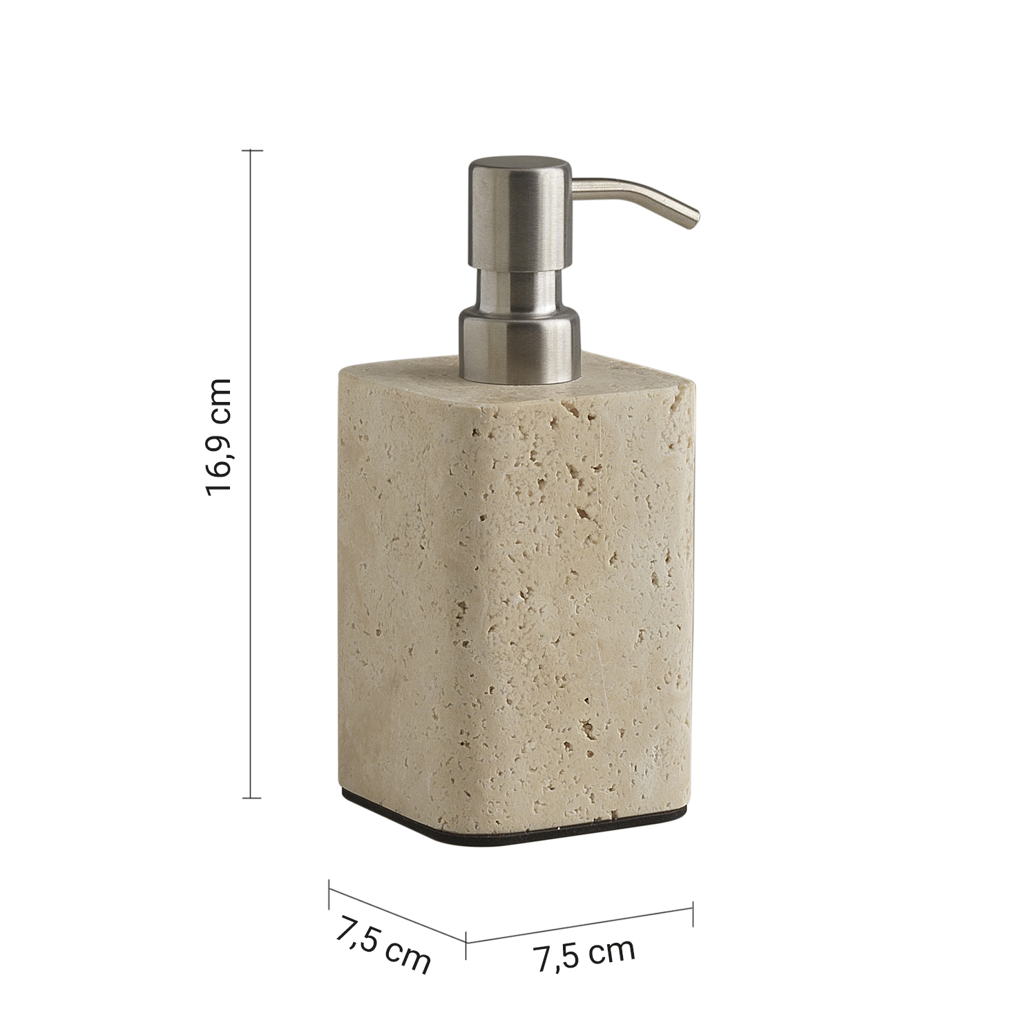 gedy-silvy-distributeur-de-savon-travertino-poser image 2