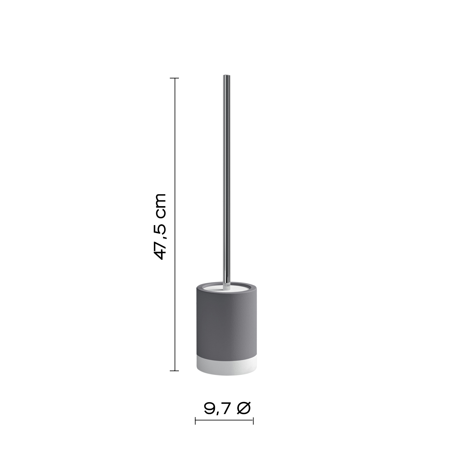 gedy-new-mizar-brosse-wc-gris image 2