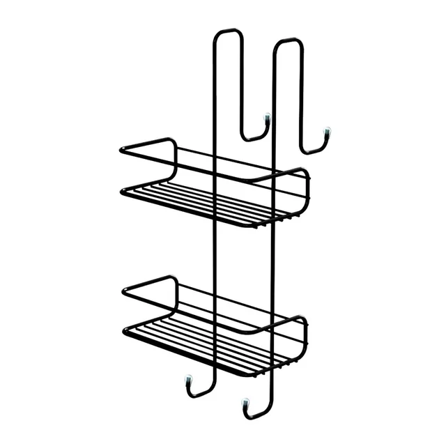 gedy-tito-panier-de-douche-suspendre-noir-mat image 1