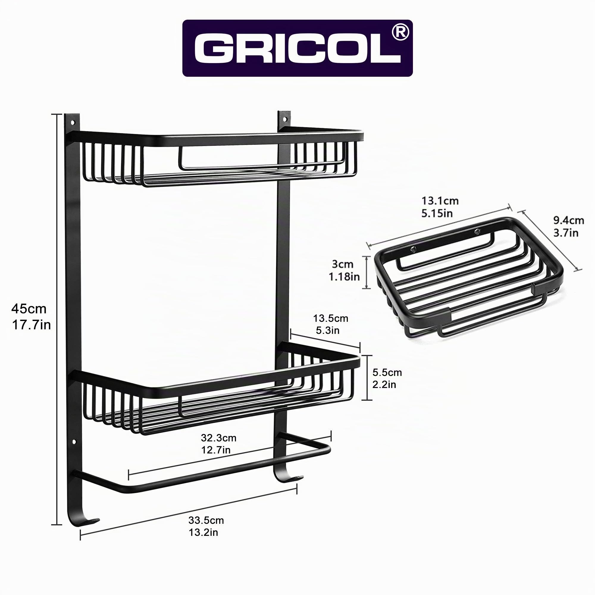 gricol-tag-res-de-douche-tag-re-sans-per-age-noir-2-niveaux image 5