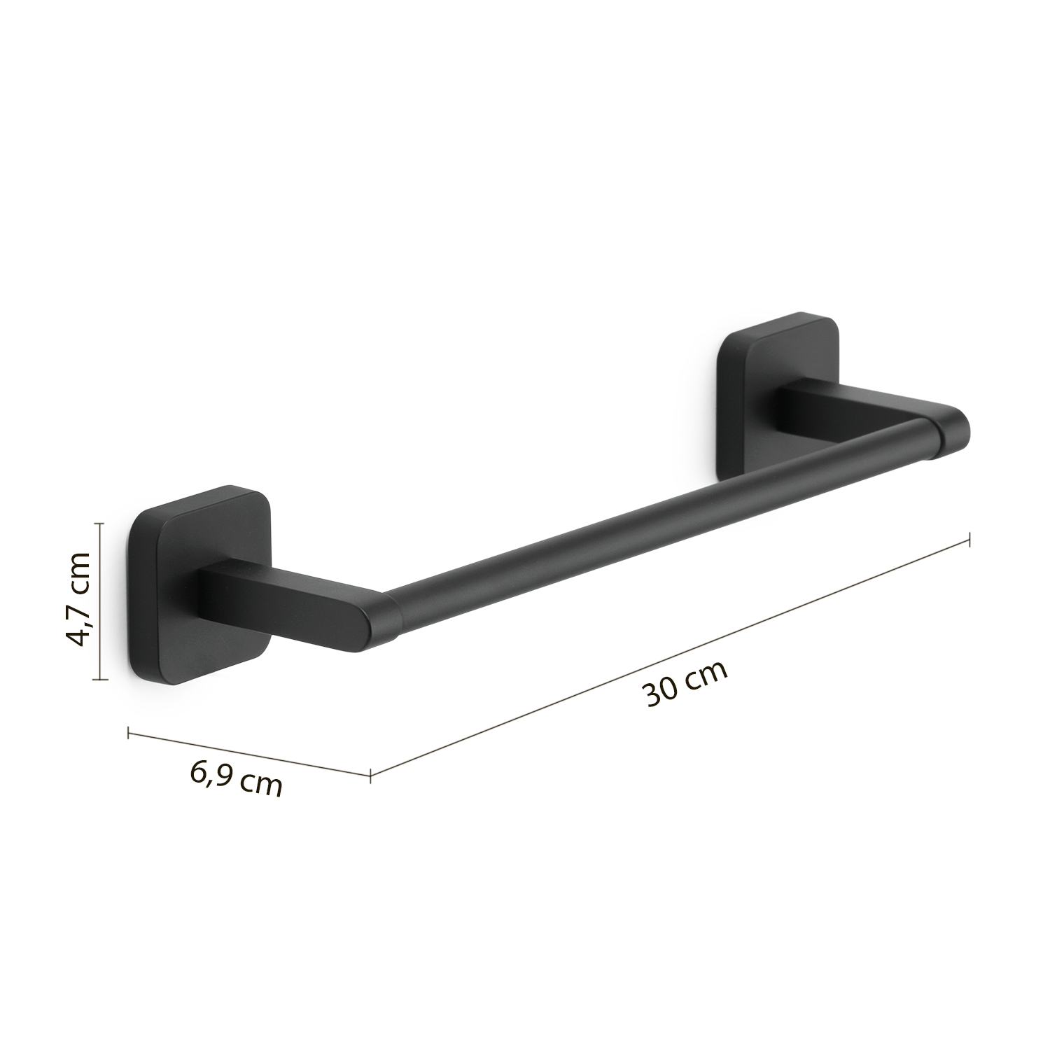 gedy-tonga-porte-serviette-30-cm-noir-mat image 2
