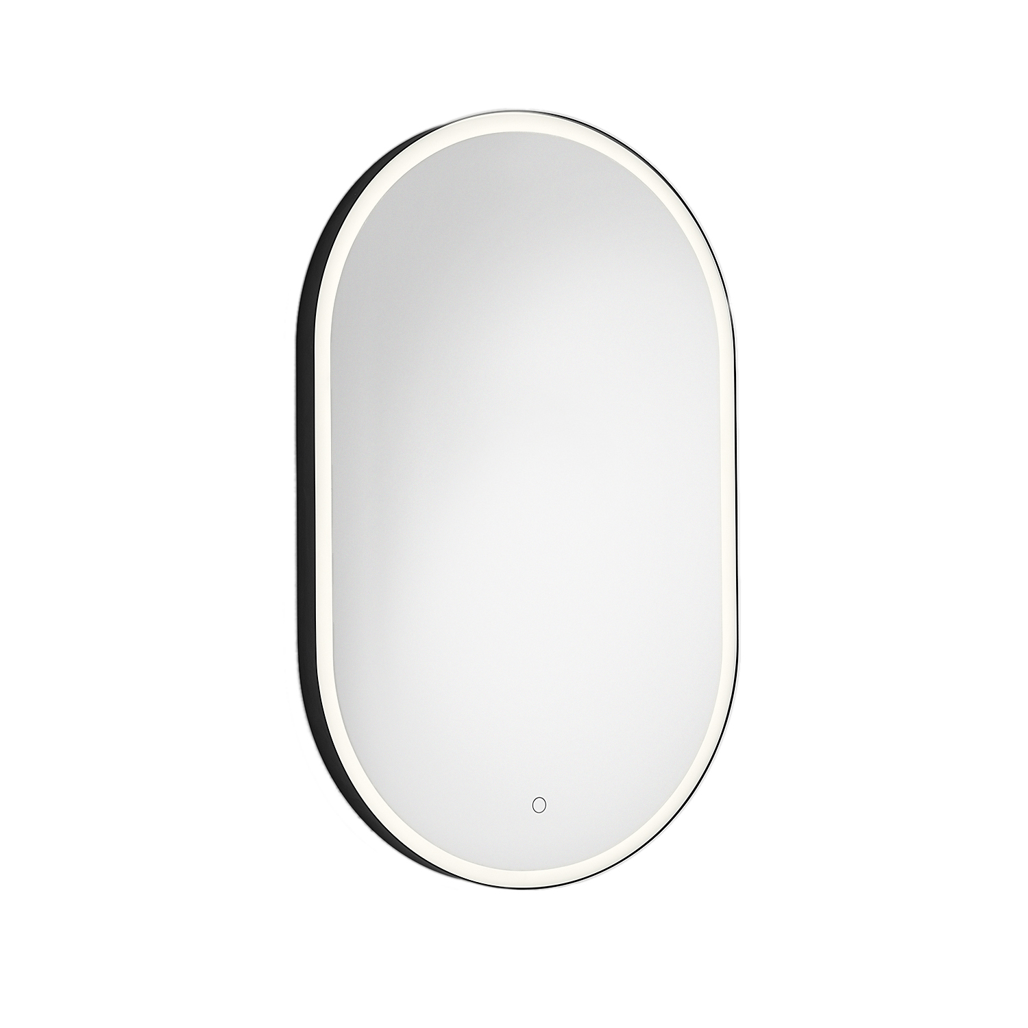 gedy-franz-miroir-ovale-50x90-cadre-noir-mat image 1