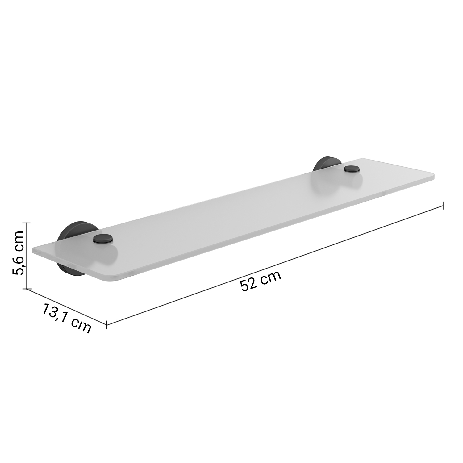 gedy-felce-plus-tag-re-murale-55-cm-noir-mat image 2