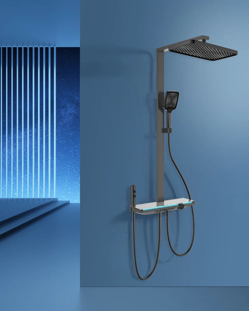 hudor-pernesse-colonne-de-douche-gunmetal-led image 3