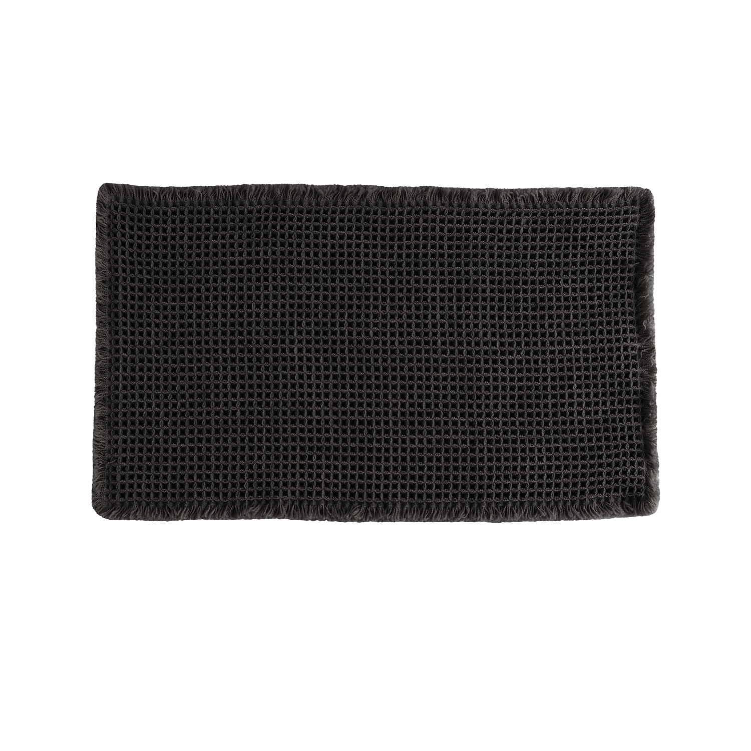 gedy-waffle-tapis-de-bain-noir-70x50-cm image 1
