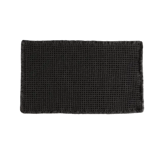 gedy-waffle-tapis-de-bain-noir-70x50-cm image 1