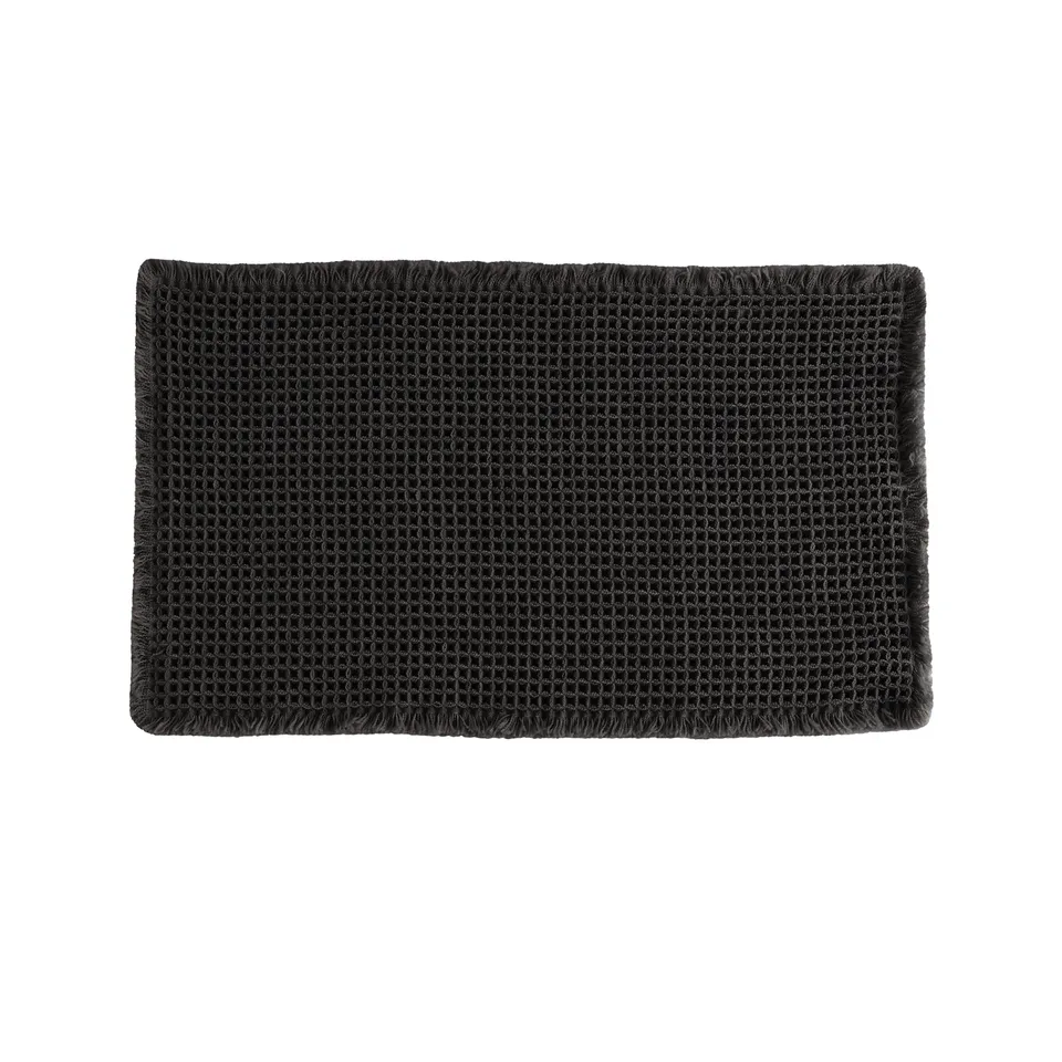 gedy-waffle-tapis-de-bain-noir-70x50-cm image 1