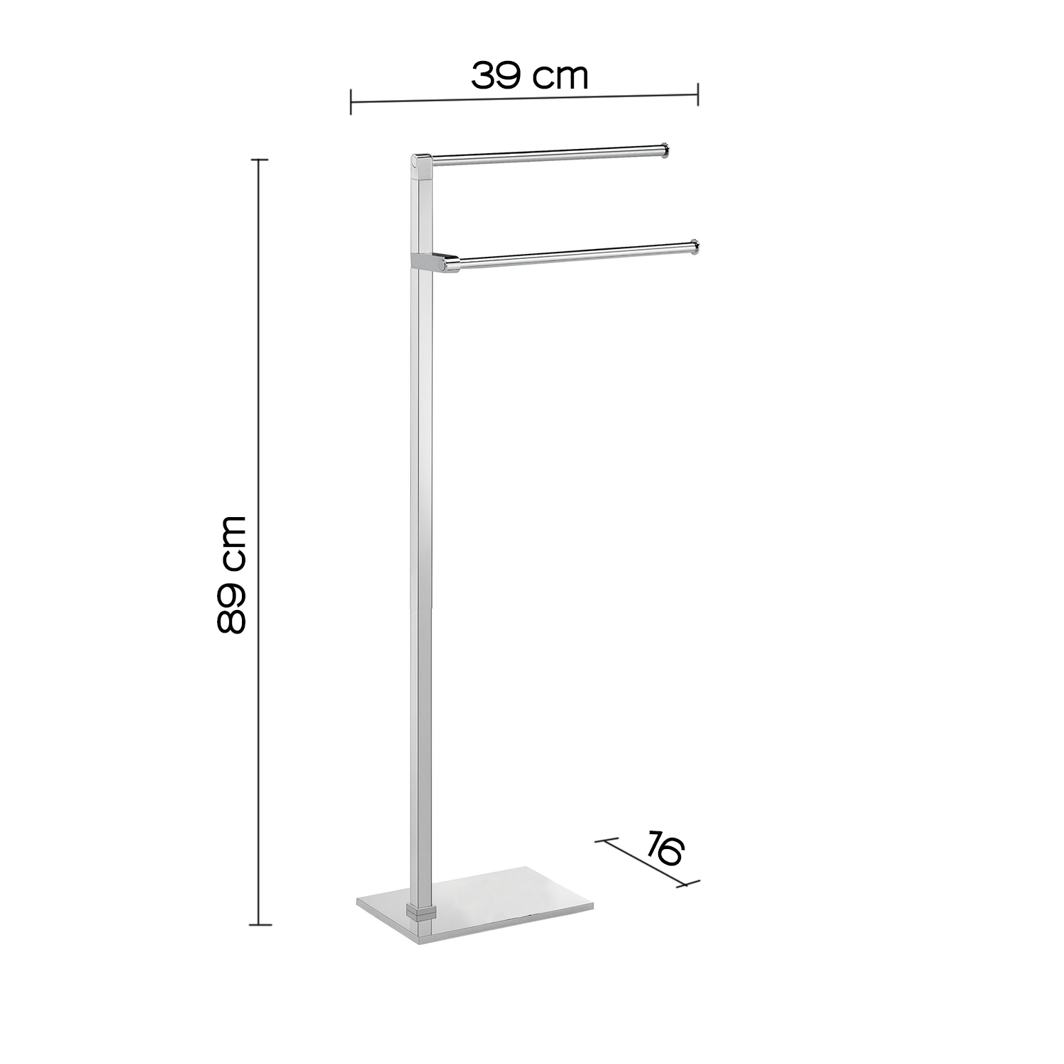 gedy-maine-porte-serviette-sur-pied-chrome image 2