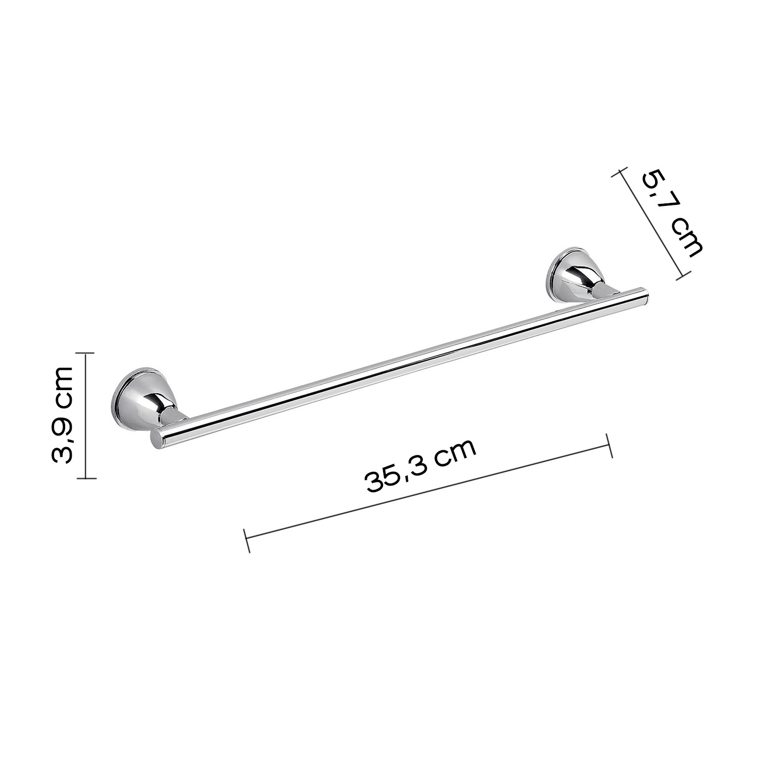 gedy-genziana-porte-serviette-35-cm-chrome-fixer image 2