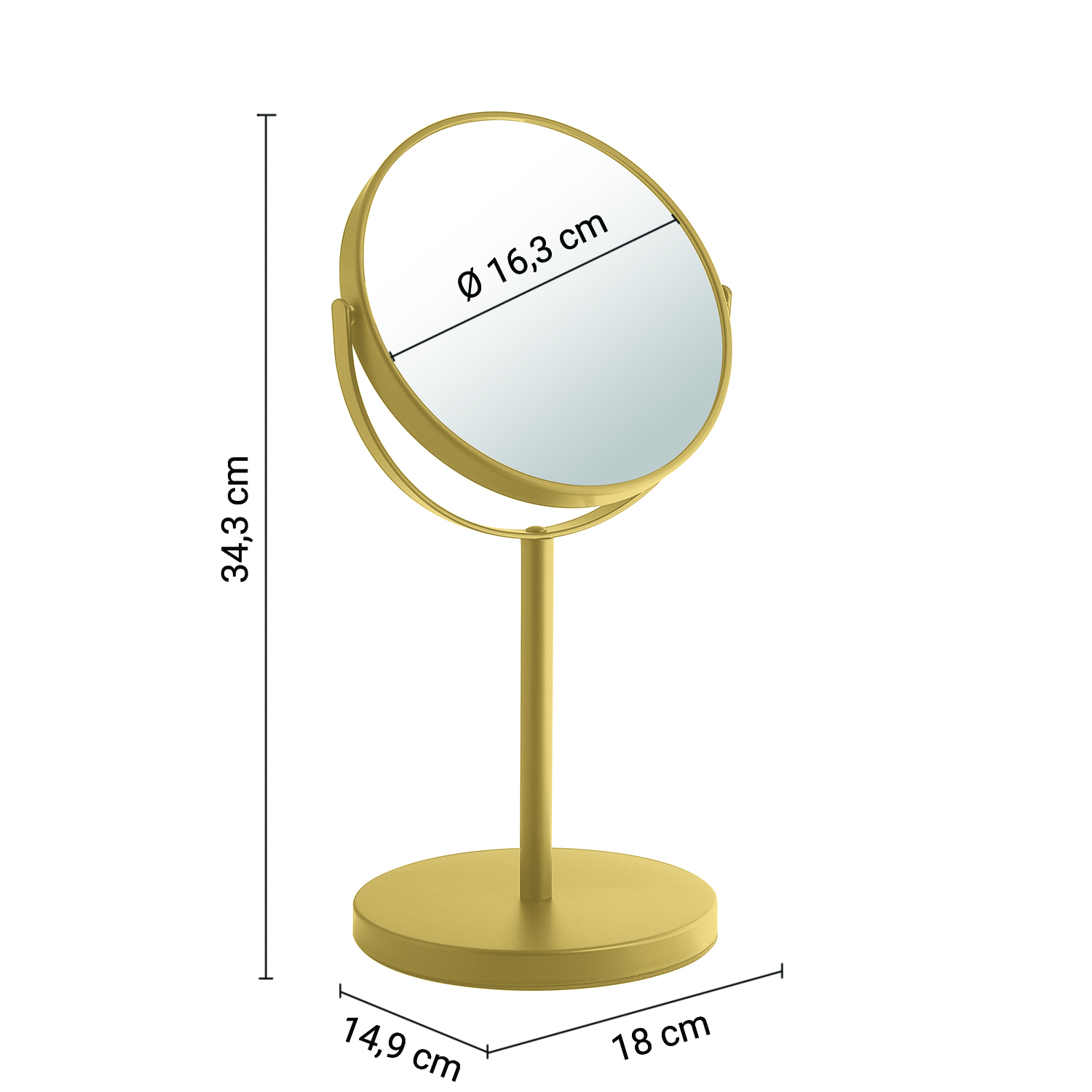 gedy-anna-miroir-grossissant-or-mat image 2