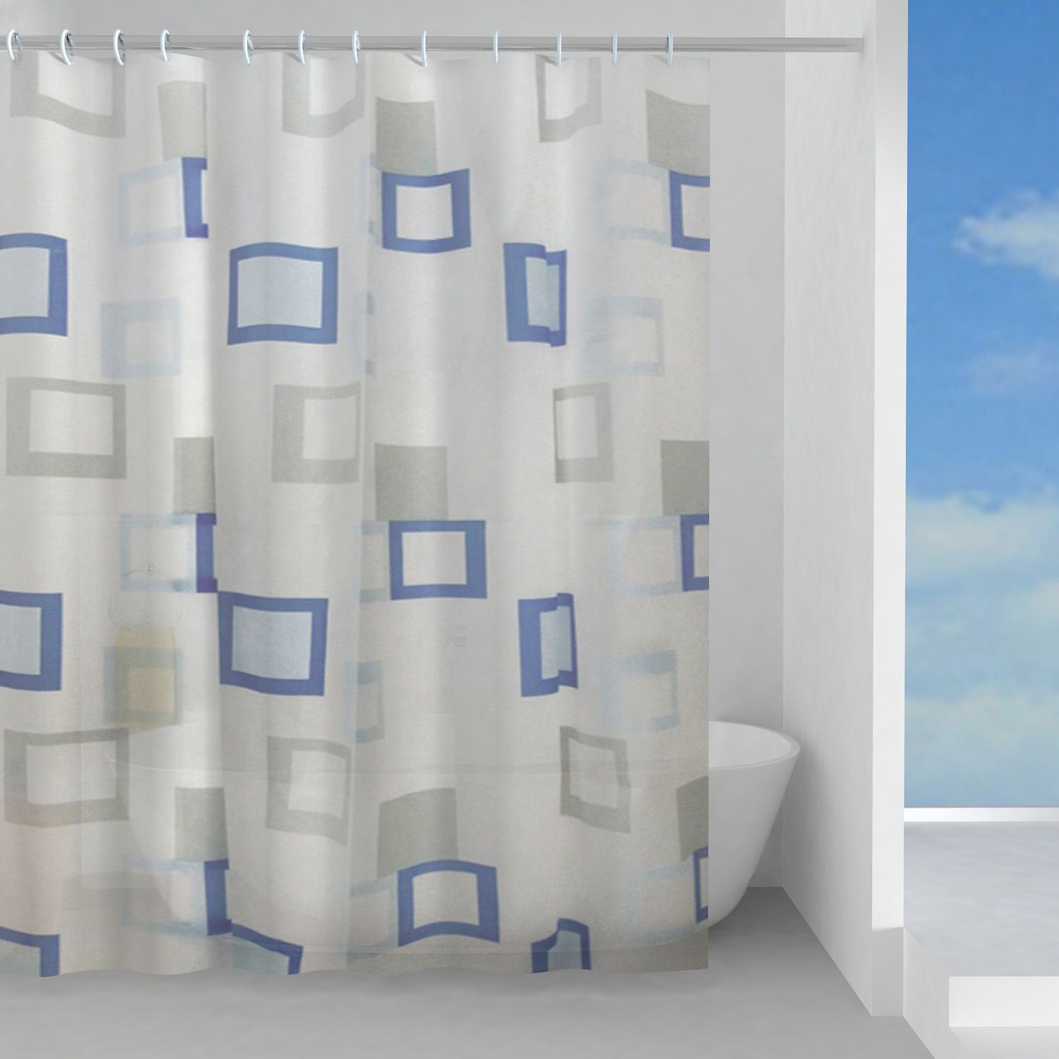 gedy-frame-rideau-de-douche-240x200-bleu-ciel-gris image 1
