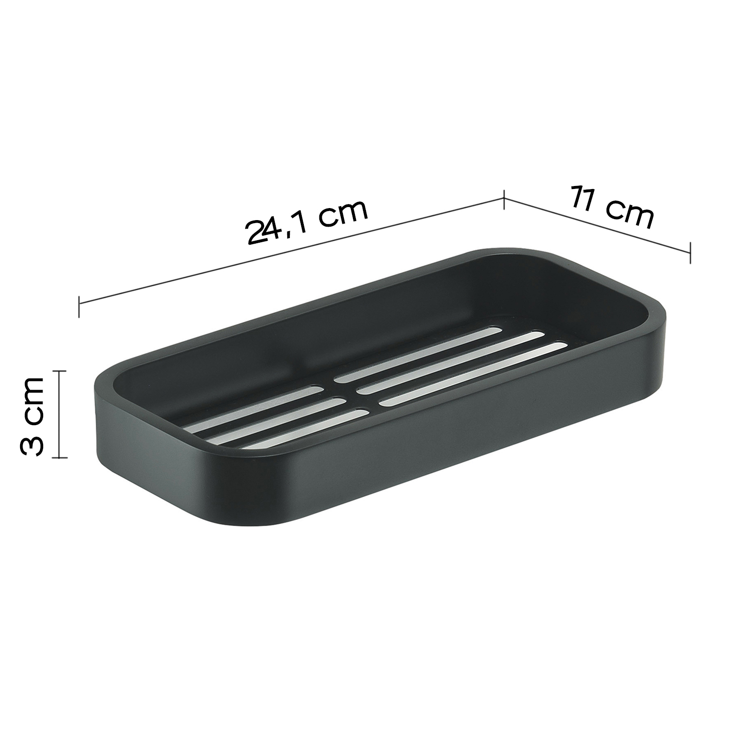 gedy-outline-porte-objets-douche-noir-mat image 2