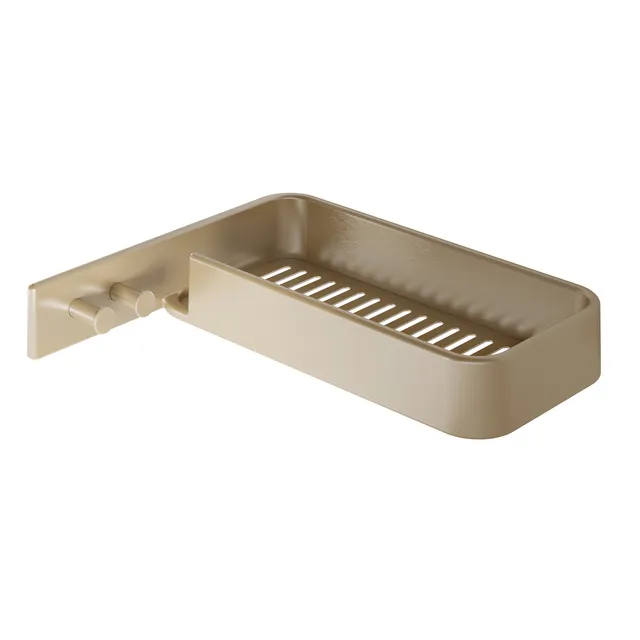 gedy-il-giglio-porte-objets-douche-rectangulaire-or-mat image 1